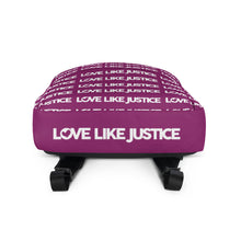 Load image into Gallery viewer, Love Like Justice Purple Backpack
