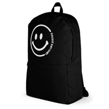 Load image into Gallery viewer, LLJ Smiley Face Black Backpack
