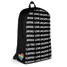 Load image into Gallery viewer, Love Like Justice Black Backpack
