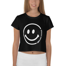 Load image into Gallery viewer, LLJ Smiley Face Crop Tee
