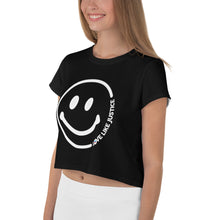 Load image into Gallery viewer, LLJ Smiley Face Crop Tee
