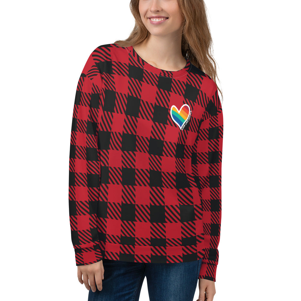 LLJ Women's Checkered  Sweatshirt