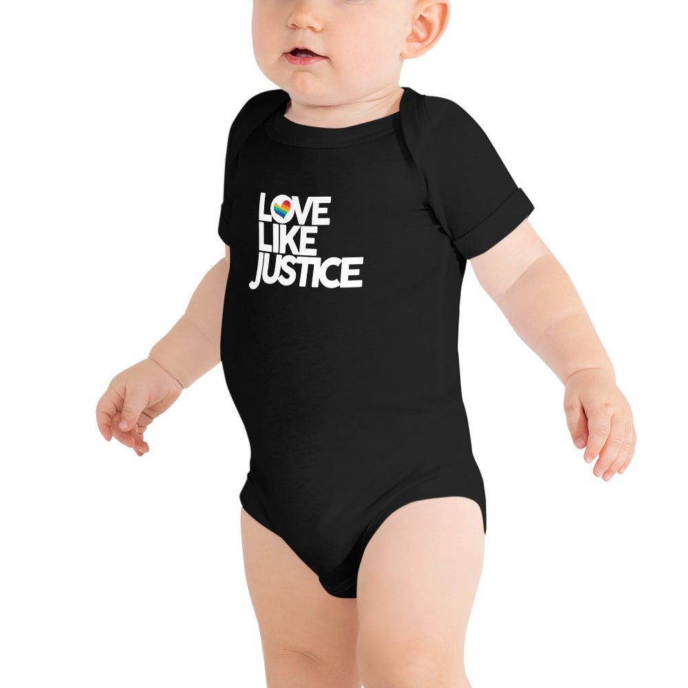 Love Like Justice Baby Short Sleeve One Piece