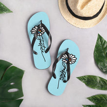 Load image into Gallery viewer, Daisy Flip Flops - Aqua - Love Like Justice

