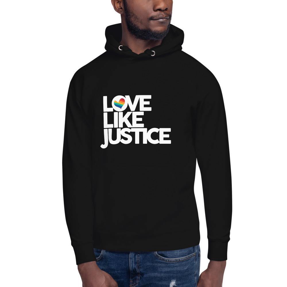 LLJ Hoodie - White Logo - Love Like Justice