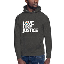 Load image into Gallery viewer, LLJ Hoodie - White Logo - Love Like Justice
